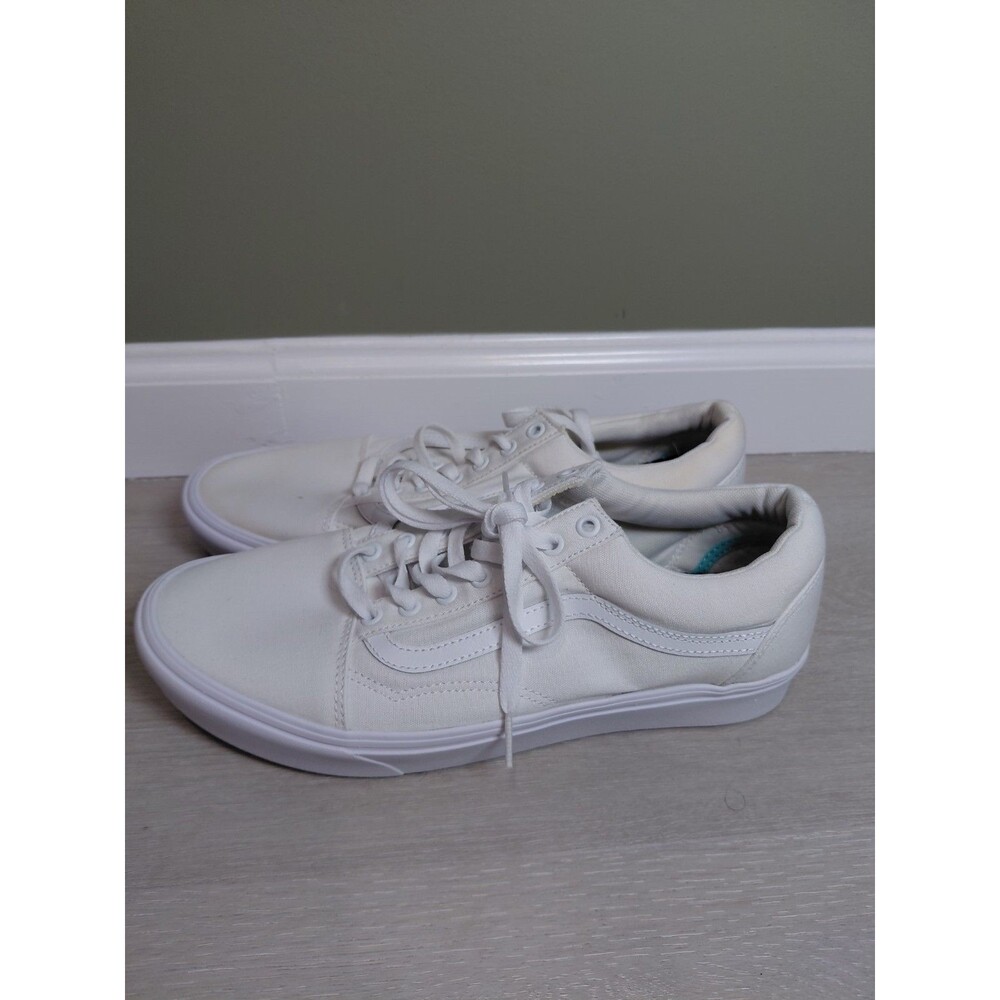 Size 12- Vans Old Skool True White Mens Sneakers Casual Shoes